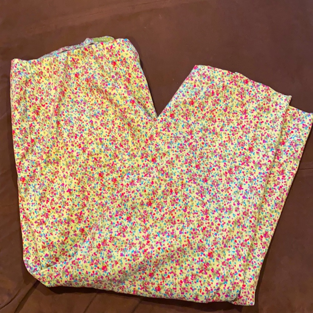 Sigrid Olson Stretch Sateen Print Crops